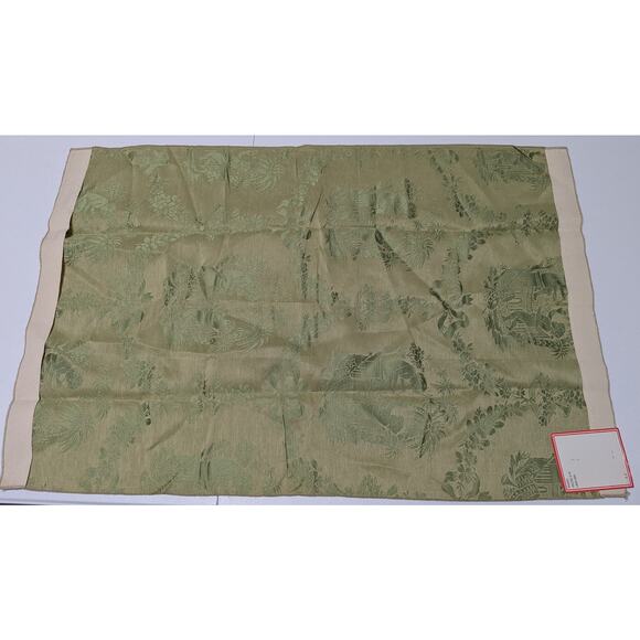 Vintage Brunschwig & Fils Les Cherubins Angeliques Damask Green Made in France - Picture 2 of 4